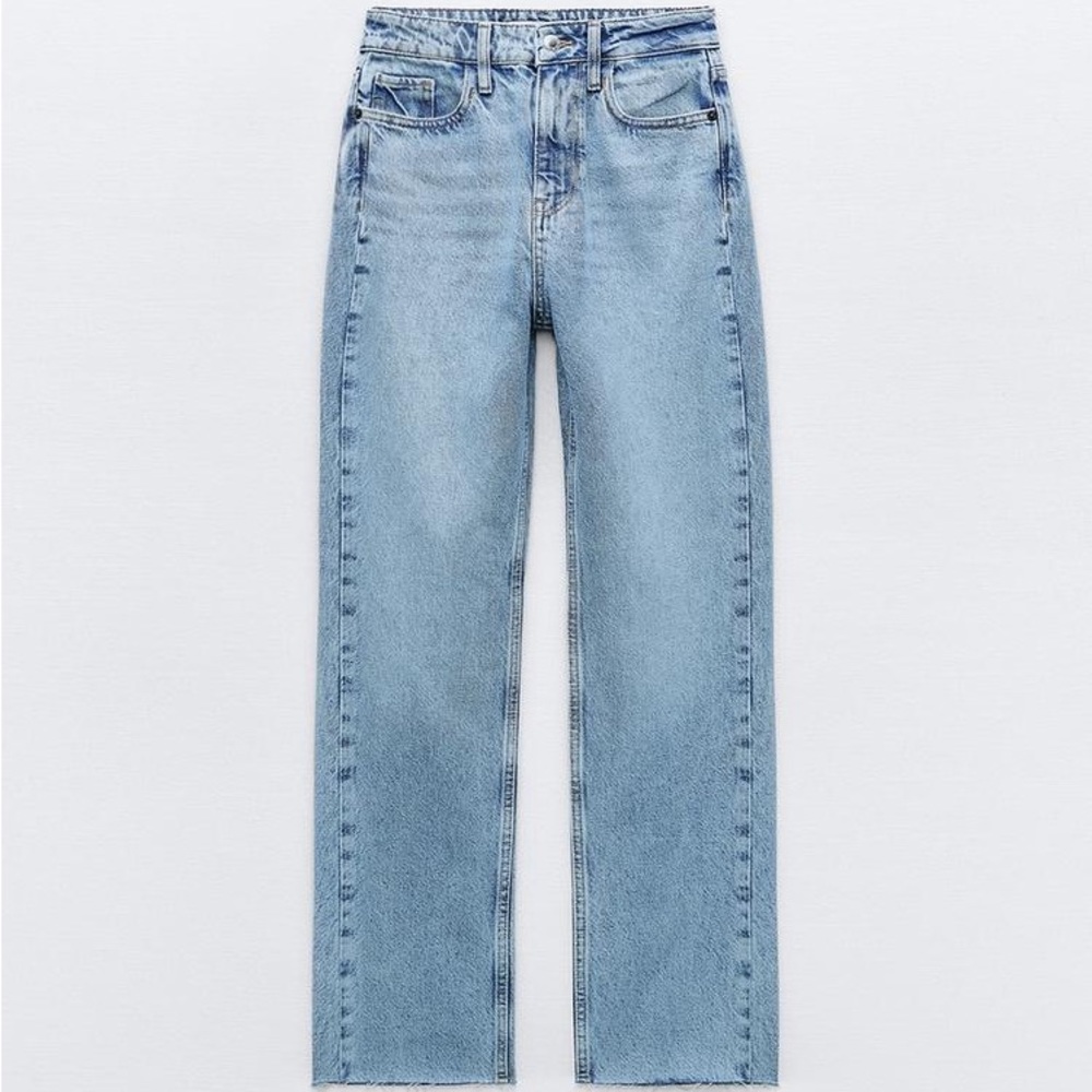 Zara high waisted straight leg jeans
